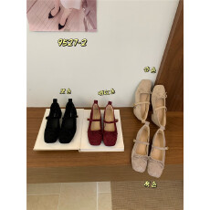 批发2025冬季新款单鞋绒料粗跟<b class='q'>韩版</b>蝴蝶结<b class='q'>女鞋</b>