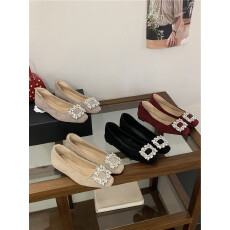 批发2026<b class='q'>春</b>季新款方头方扣水钻爆款内增高单鞋