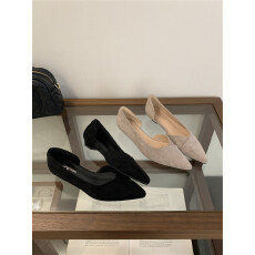 批发2026春季新款四季通勤单鞋侧空尖头低跟