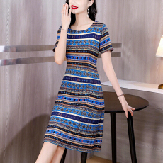 批发2026夏季新款个性印花<b class='q'>连衣裙</b>小众不撞款新品大码时尚女装