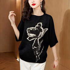 批发2026夏季新款<b class='q'>个性</b>印花上衣小众不撞款新品大码时尚女装