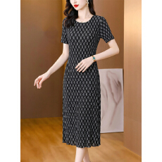 批发轻奢风褶皱碎花<b class='q'>女</b> 大码宽松遮肚子 冰丝透气 <b class='q'>中年</b><b class='q'>女</b>装洋气