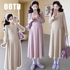 批发实拍现 春季新款韩系<b class='q'>百搭</b>通勤显廋孕妇连衣裙