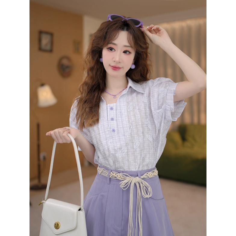 선적 중 차 혼입 여름 새로운 디자인 섹션 맨위 자카드 다용도 반팔 셔츠