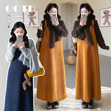 实拍新品2025秋冬宽松孕期穿搭宽松加绒加厚两件套