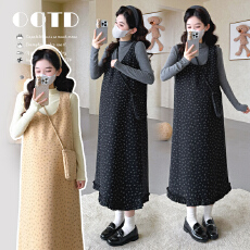 批发实拍新款2025秋季新款背带裙+打底<b class='q'>上衣</b>两件套