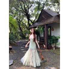 批发实拍实价~重工蕾丝网纱纯欲度假<b class='q'>长裙</b>夏日绝美<b class='q'>吊带</b>连衣裙