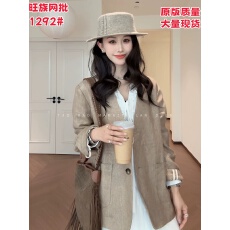 批发【春时未央】亚麻金丝细闪中<b class='q'>长款</b>外套百搭小众设计感西装上衣女