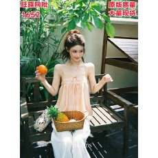 批发谢不肉 蕾丝花边吊带背心女夏季<b class='q'>甜美</b>减龄宽松显瘦休闲百搭上衣