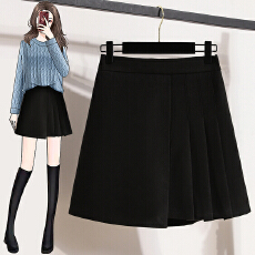 批发毛呢百褶裙女2025秋冬新款高腰显瘦不规则A字裙时尚设计感半身裙