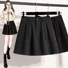 批发毛呢短<b class='q'>裙</b>女2025冬季新款高腰A字半身<b class='q'>裙</b>时尚百搭遮肉<b class='q'>花苞</b>蓬蓬<b class='q'>裙</b>