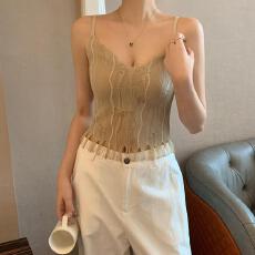 批发新款玻尿酸流苏法式蕾丝V领美背<b class='q'>百搭</b><b class='q'>内衣</b>女吊带胸垫内搭打底背心