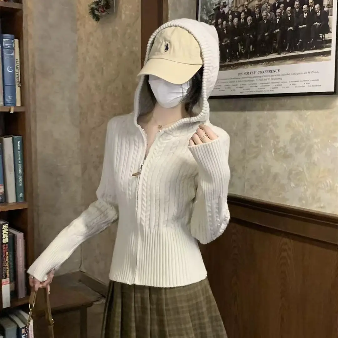 한국인기 꽈배기 후드 니트 가디건 상세 이미지 10
