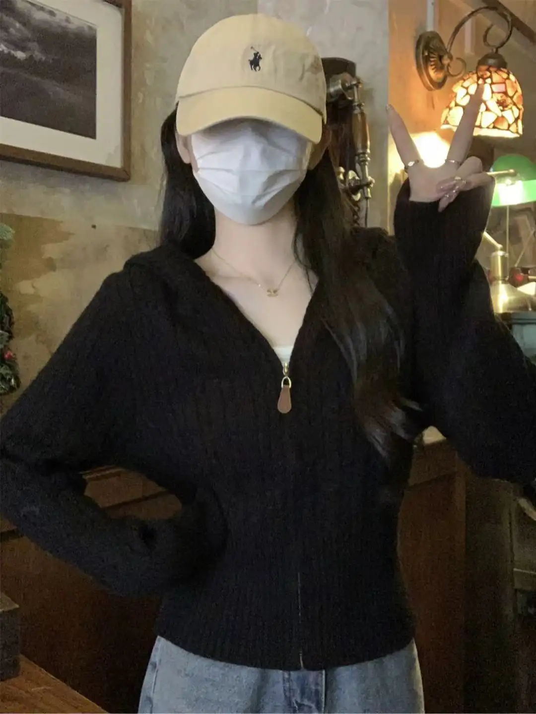 한국인기 꽈배기 후드 니트 가디건 상세 이미지 18