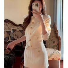 批发夏新款艺术系气质姐姐透气亚麻天丝半身长裙套装