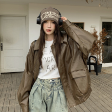 批发小香风皮衣短<b class='q'>外套</b>2025年女士新款秋冬季美式小个子皮<b class='q'>夹克</b>春秋上衣