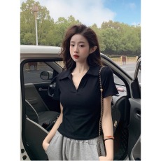 夏季新款韩版甜辣妹修身短袖T恤