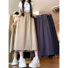 实拍 山本皱 工装裙裤女夏季裤裙小个子裤子