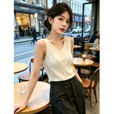 批发V领<b class='q'>镂空</b><b class='q'>针织衫</b>女