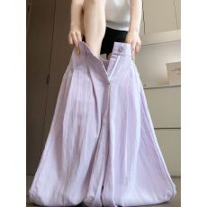批发天丝亚麻<b class='q'>西装</b>裤女夏季2025新款慵懒松弛感直筒拖地<b class='q'>棉麻</b>阔腿裤