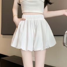 批发小个子高腰阔腿显瘦蓬蓬灯笼裙裤