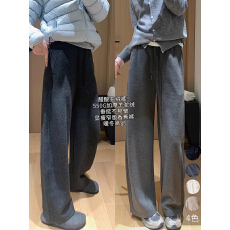 批发FYQ--加绒醋酸绒裤加厚卫裤显瘦窄版阔腿裤茧型直筒休闲裤