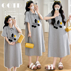 批发实拍 现~<b class='q'>韩版</b>宽松重工毛巾绣减龄休闲孕妈polo领<b class='q'>卫衣</b>连衣裙