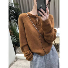 批发韩系时尚减龄小香风气质针织开衫上女秋冬巨好看软糯显瘦毛衣外套