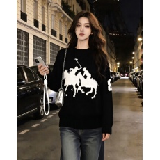 批发实拍新年款 2026春款新款圆领提花针织衫女轻奢名媛风套头毛衣女