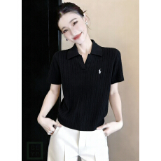 批发2026首发图夏季薄<b class='q'>针织</b>休闲风13行同款天丝羊毛麻花短袖绣花上衣女