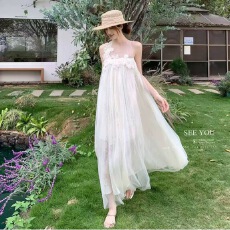 批发从一时刻【花满枝】轻奢感<b class='q'>网纱</b>无袖立体花朵连衣<b class='q'>裙</b>or上衣半<b class='q'>裙</b>套装