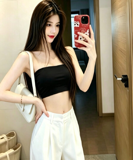 실사 한국 스타일 노출 방지 튜브탑 만나는 속옷 여성 짧은 포장 가슴 얇은 어깨끈 없음 브래지어 슬립 와이 가슴 여성