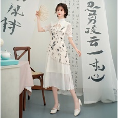 批发新中式改良版旗袍年轻款少<b class='q'>女</b>2026年夏季新款气质显瘦雪纺<b class='q'>连衣裙</b><b class='q'>女</b>