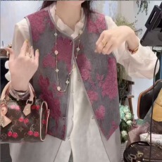 批发新中式重工刺绣马甲<b class='q'>外套女</b>春夏新款优雅气质高定百搭显瘦外搭背心