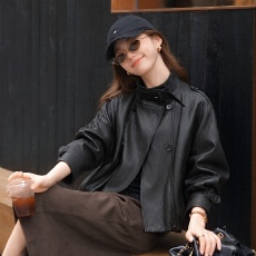 批发PU<b class='q'>皮衣</b>外套女短款2026春秋新款韩版宽松显瘦小个子机车夹克外套潮