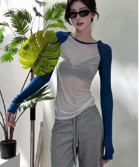 한 부서 chic 긴팔 티셔츠 반바지 캐주얼 세트 여름 2026 새로운 작은 키 절묘한 착용 가져 가라. 전체 집합