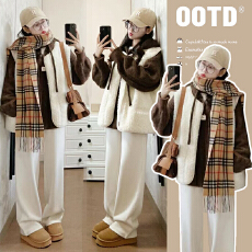 批发孕妇春秋装套装2025新品连帽针织毛衣羊绒马甲阔腿裤秋冬季两件套