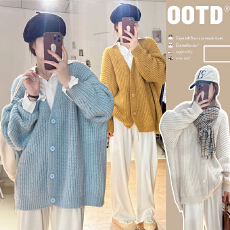 有货 2026春装新款孕妇春秋季套装开衫粗针毛衣衬衫阔腿裤两件套