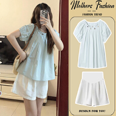 大量有货 爆款 2026孕妇装夏装套装短裤娃娃衫上衣夏季短袖两件套