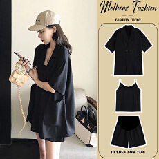 批发大量有货 2026孕妇装<b class='q'>夏</b>装套装西装上衣吊带打底衫短裤<b class='q'>夏</b>季三件套