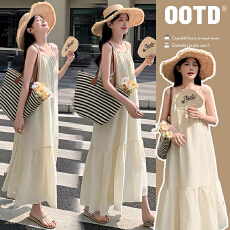 批发大量有货 2026孕妇装夏装吊带裙中长款连衣裙<b class='q'>夏季</b>赫本风网红裙子