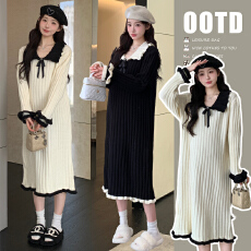 批发实拍现~秋季新品小香风减龄孕妇毛衣连衣裙