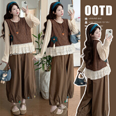 批发实拍xian货 春季新品韩版<b class='q'>百搭</b>上衣马甲阔腿裤孕妇三件套套装