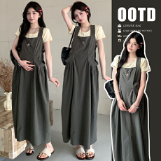 批发实拍现 夏季新品百搭<b class='q'>T</b><b class='q'>恤</b>+背带裙套装