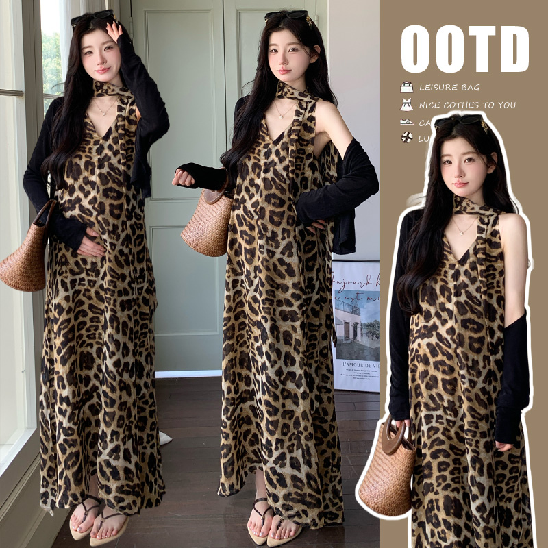 실사 지금 여름 신제품 프랑스식 레트로 행침 목 민소매 드레스 자외선 차단 의류