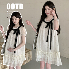 批发实拍xian货 夏季新品甜美波点<b class='q'>孕妇</b><b class='q'>连衣裙</b>