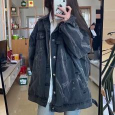 批发2024年新款<b class='q'>春</b>秋季时尚盐系炸街扎染女bf慵懒风宽松上衣潮