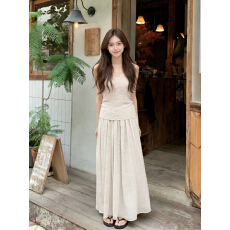 批发实拍 亚麻背心+裙子套装韩系<b class='q'>显瘦</b>气质26春季新款