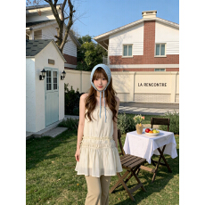 批发实拍 露思<b class='q'>同款</b>! 莱赛尔立体抽皱木耳边吊带裙温柔垂感微A<b class='q'>连衣裙</b>