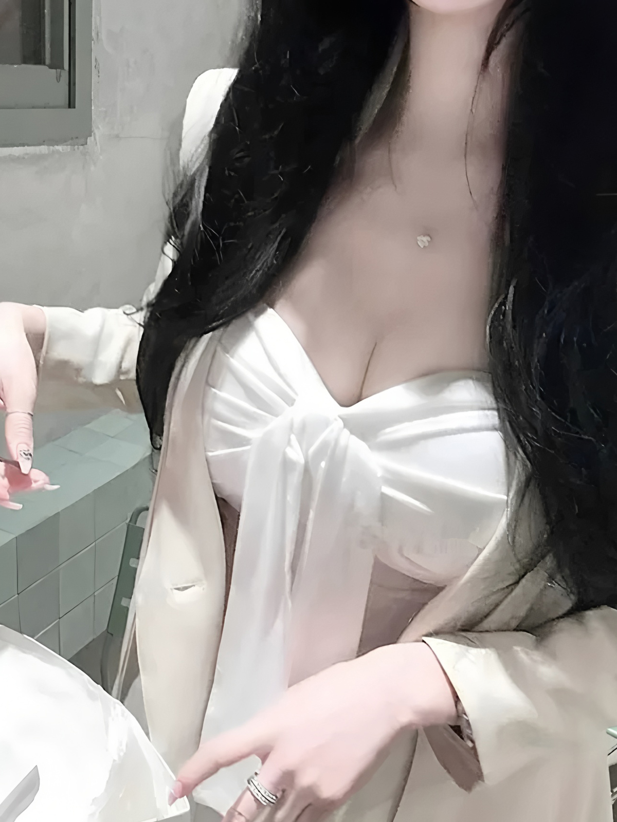 한국 동대문 신제품 섹시함 디스플레이 가슴 대 순수한 욕망 나비 매듭 튜브탑 켜기 벨트 가슴 패드